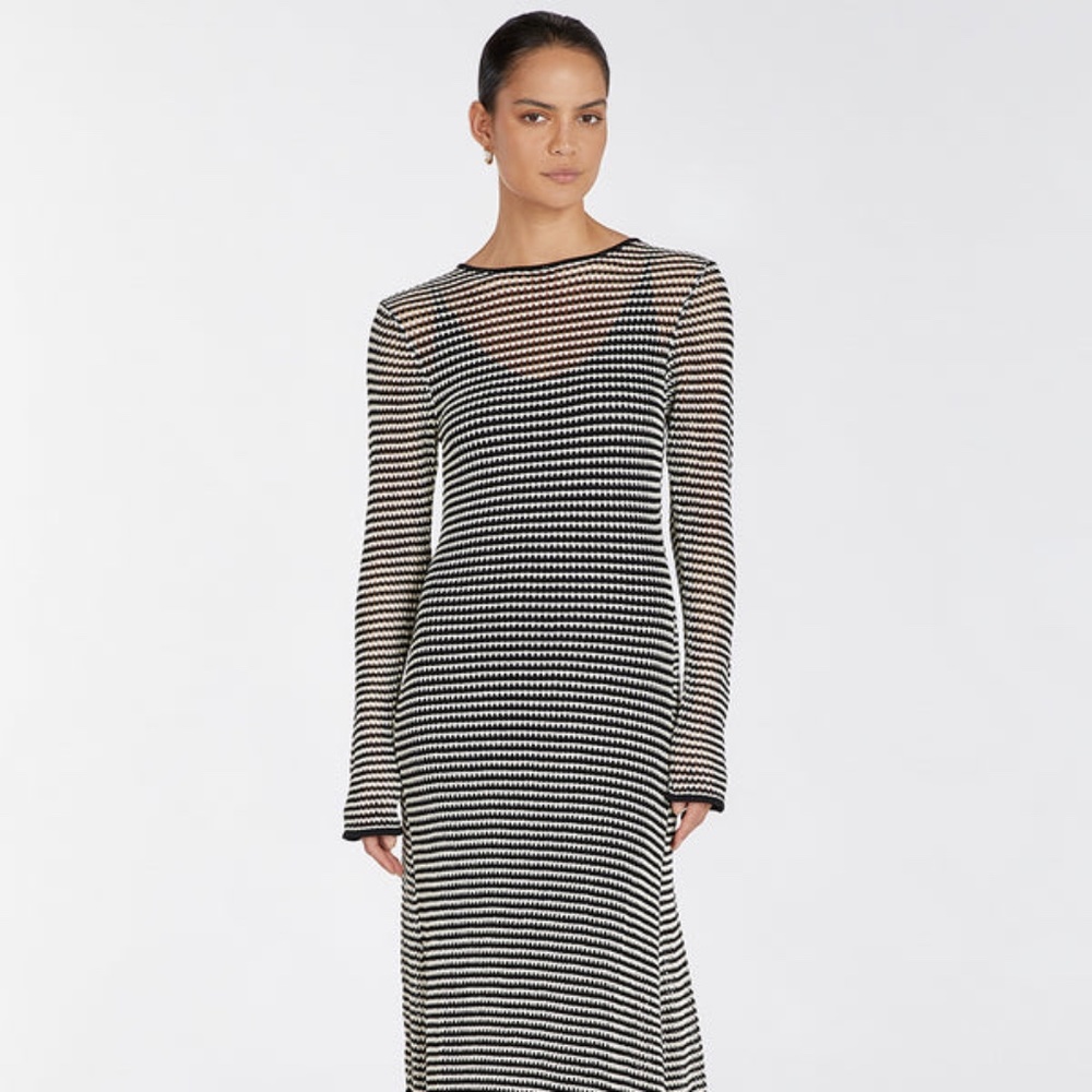 DISSH Black/White Maxi Dress - Large